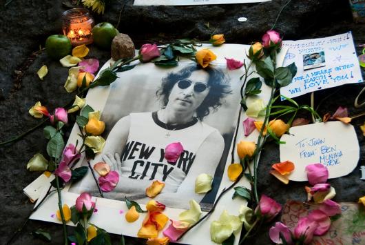 John Lennon Birthday Memorial, Central Park, NYC, October 9, 2010