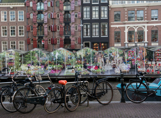 Groat Elisabeth   Bicyles, Flowers, Buildings,  Amsterdam